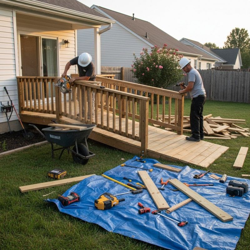 Local Wheelchair Ramp Installation pros at work